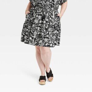 XXL Women's Mini Tiered A-Line Skirt